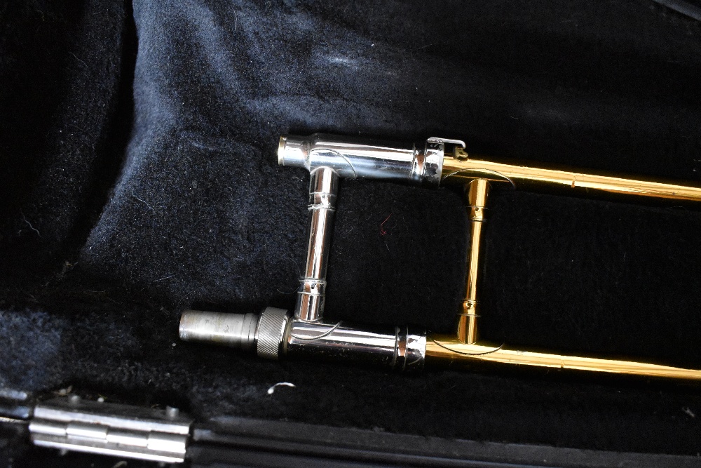 A King Trombone in fitted case, a Denis Wick mute and a K & M trombone stand - Image 5 of 5