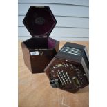 A late 19th Century concertina , 48 Button Lachenal , serial number 36350, in original rosewood