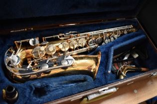A Vito (Leblanc) Japan alto saxophone, with unbranded mouthpiece and Leblanc hard case, serial