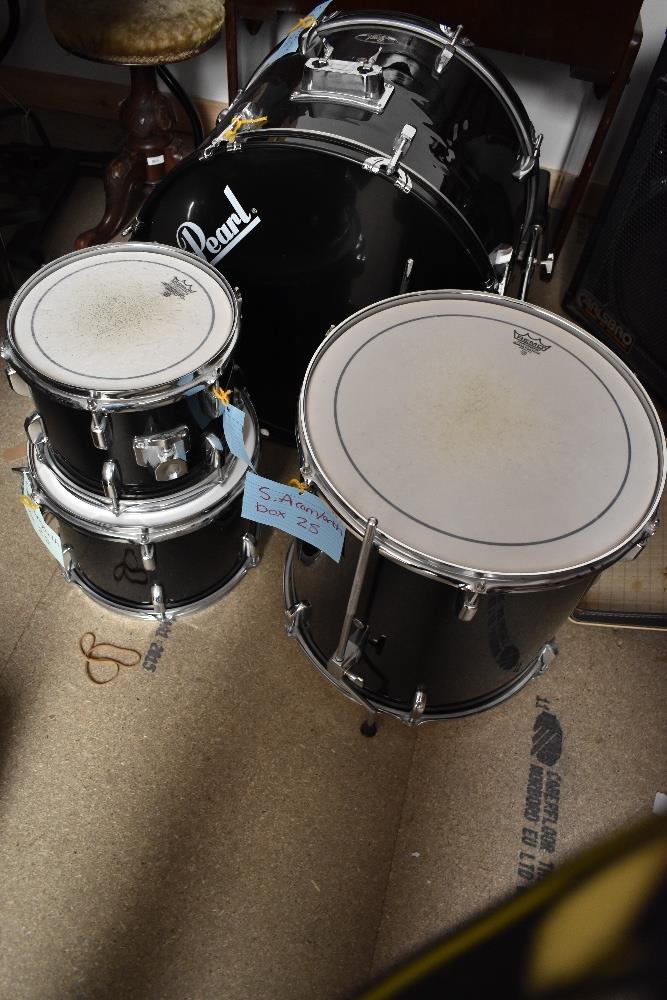 A Pearl Roadshow five piece drum kit, plus sticks in Pearl case, very nice condition , being sold - Image 2 of 6