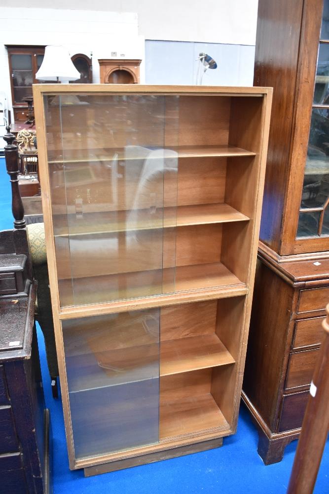 A vintage sapele bookcase