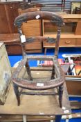 A 19th Century rosewood childs chair frame
