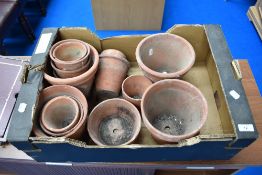 A selection of terracotta plant pots