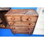 A Victorian mahogany chest of two over three drawers, nice proportions