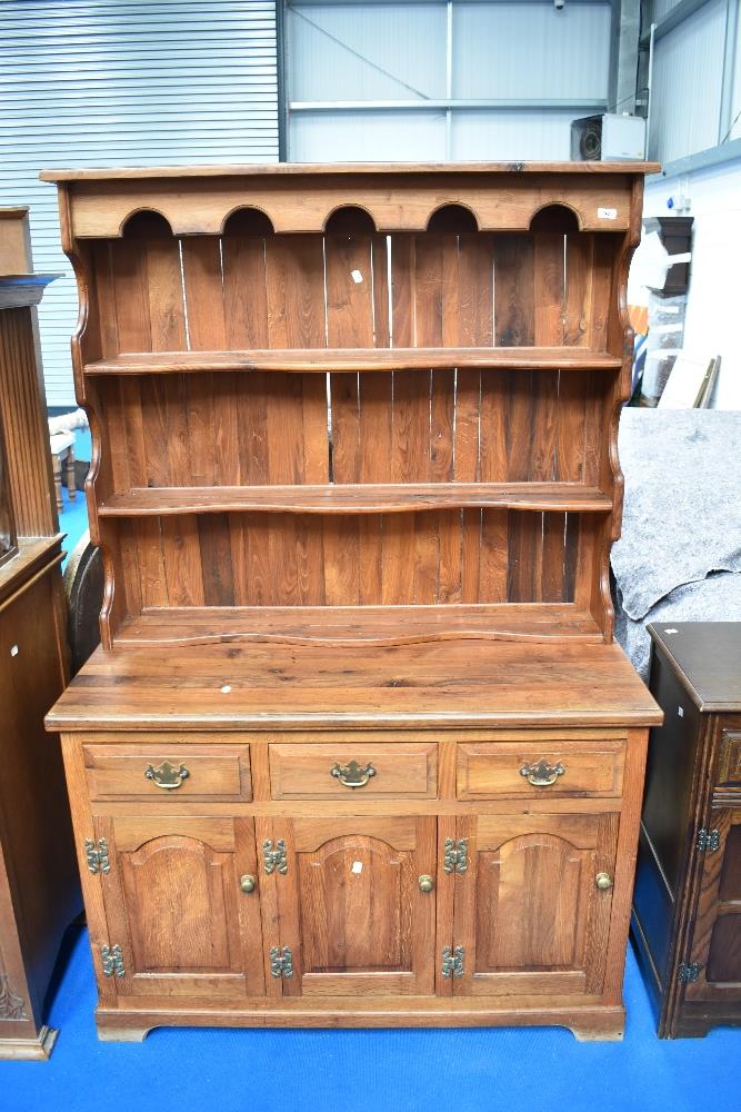 A traditional kitchen dresser , nice quality reproduction panelled base