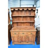 A traditional kitchen dresser , nice quality reproduction panelled base