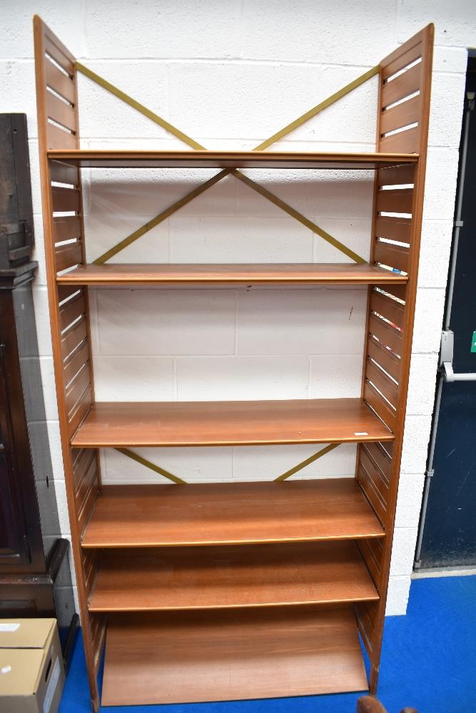 A vintage teak Ladderax shelf unit