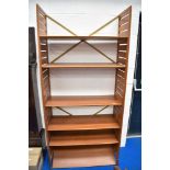 A vintage teak Ladderax shelf unit