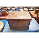 A Victorian oak storage box