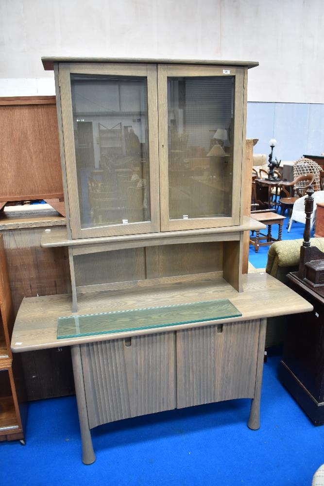 A modern Ercol sideboard/display cabinet, Silver mist design, width approx. 150cm