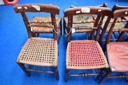 A selection of nine 19th Century railback country chairs , believed to be of local interest, various