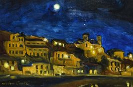 John Cooke (1929-2018, British), oil on canvas, 'Nocturne - Andros', signed to the lower left,