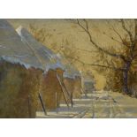 R.Burns (19th/20th Century, British), watercolour and gouache, An attractive winter landscape