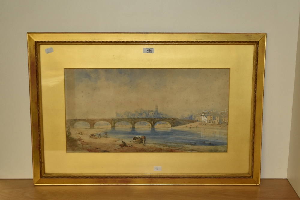 *Local Interest - 19th Century School, watercolour/gouache, A view towards Skerton Bridge and - Image 2 of 3