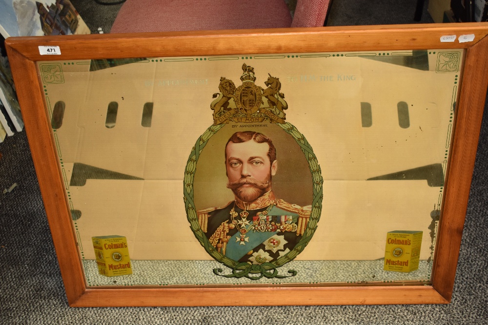 A late 19th/early 20th Century George V advertising mirror for Colman's Mustard, displayed within - Image 2 of 2