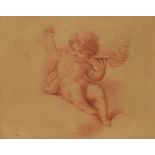 After Charles Knight (19th Century, British), sanguine print, A study of a Putti, framed and under