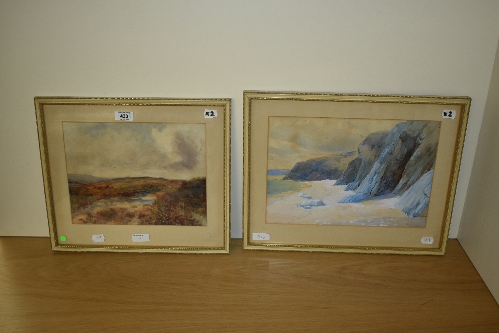 20th Century School, watercolour, A beach scene, measuring 23 x 33cm, later mounted framed and - Image 2 of 5