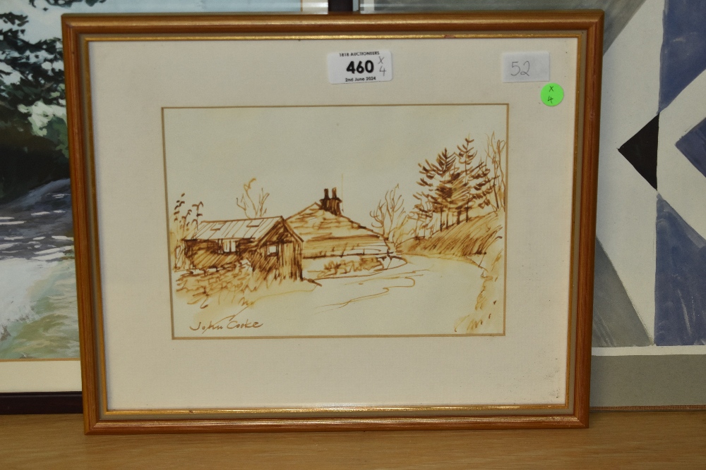 John Cooke (20th Century, British), watercolour, 'Outrake Foot II', signed to the lower left, - Image 3 of 6