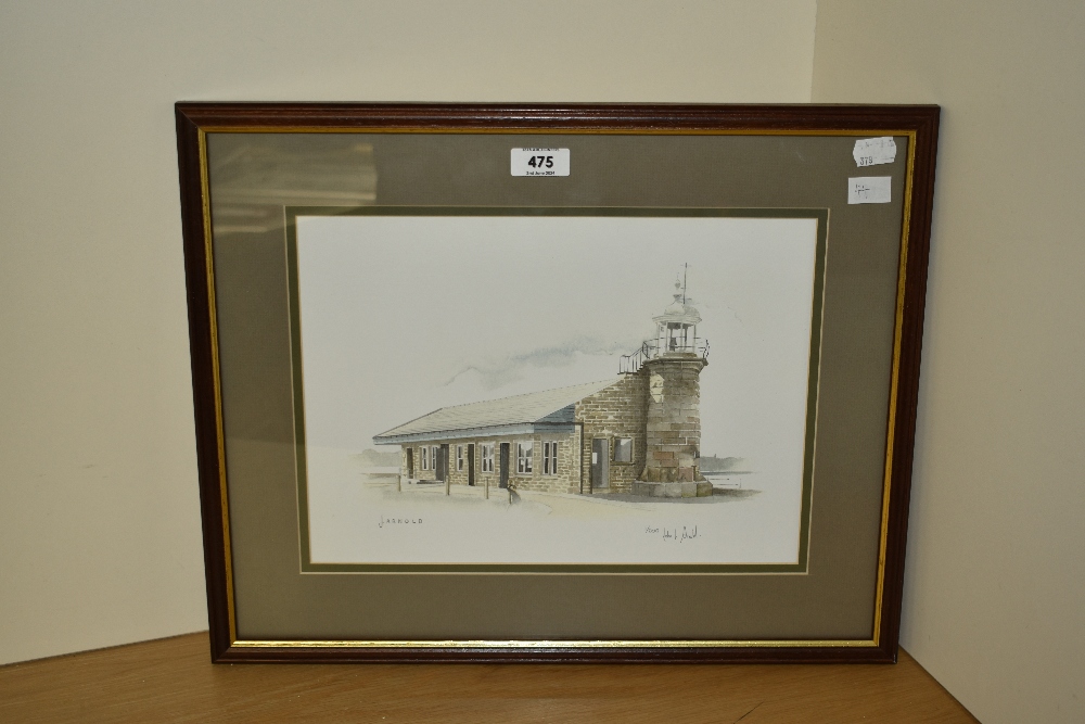 *Local Interest - John J. Arnold (20th Century), coloured print, The Stone Jetty Lighthouse at - Image 2 of 4