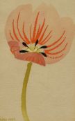 Mary Fedden (1915-2012, British), watercolour on paper, Pink Flower, signed to the lower left and