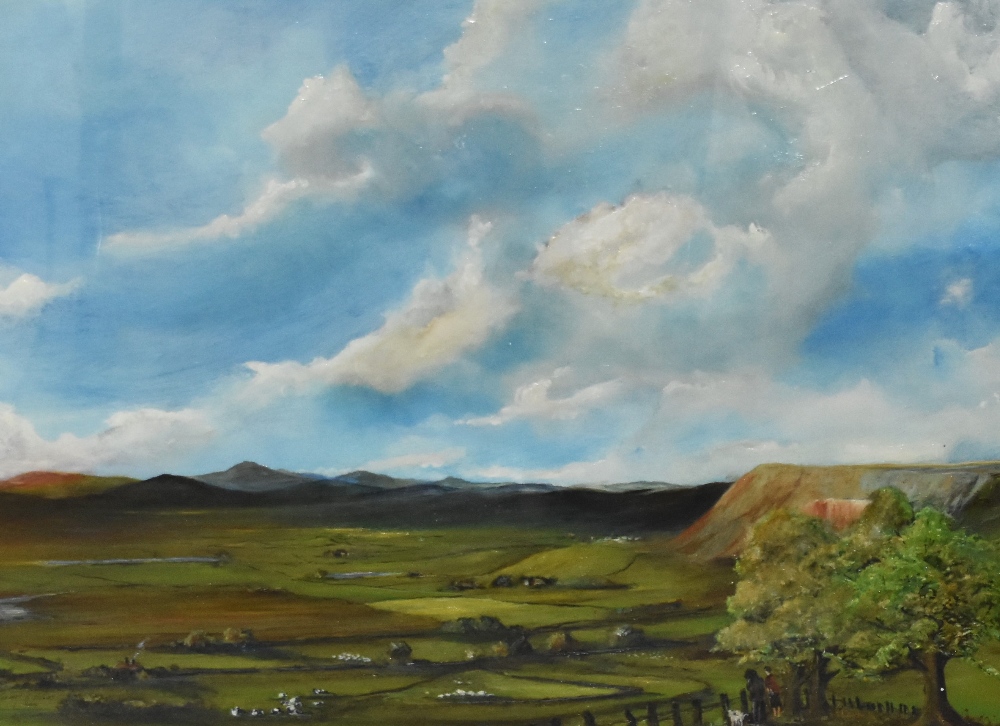 *Local Interest - William A. Evans (20th Century), oil painting, A view towards Whitbarrow Scar with