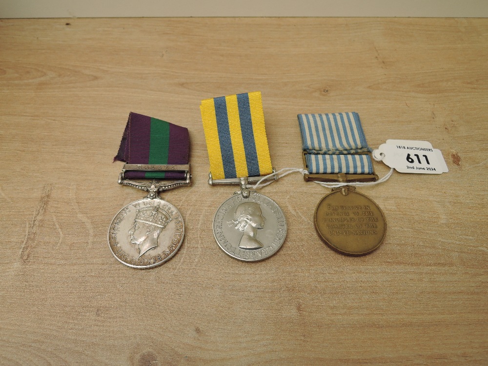 Three British Medals, George VI General Service Medal with Malaya Clasp to 22393592 PTE.J.J.NOLAN. - Image 2 of 4