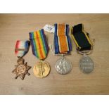 A WWI Group of Four Medals to 6390.C.Q.M.SJT./CAPT.R.PROSE.2/MANCH.R, 1914 Star with 5th Aug-22nd