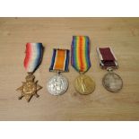 A WWI Four Medal Group to S-18692 SJT.E.COFFEY.A.S.C, A.W.O.CL.I.E.COFFEY.S.O.M and SJT.E.COFFEY,