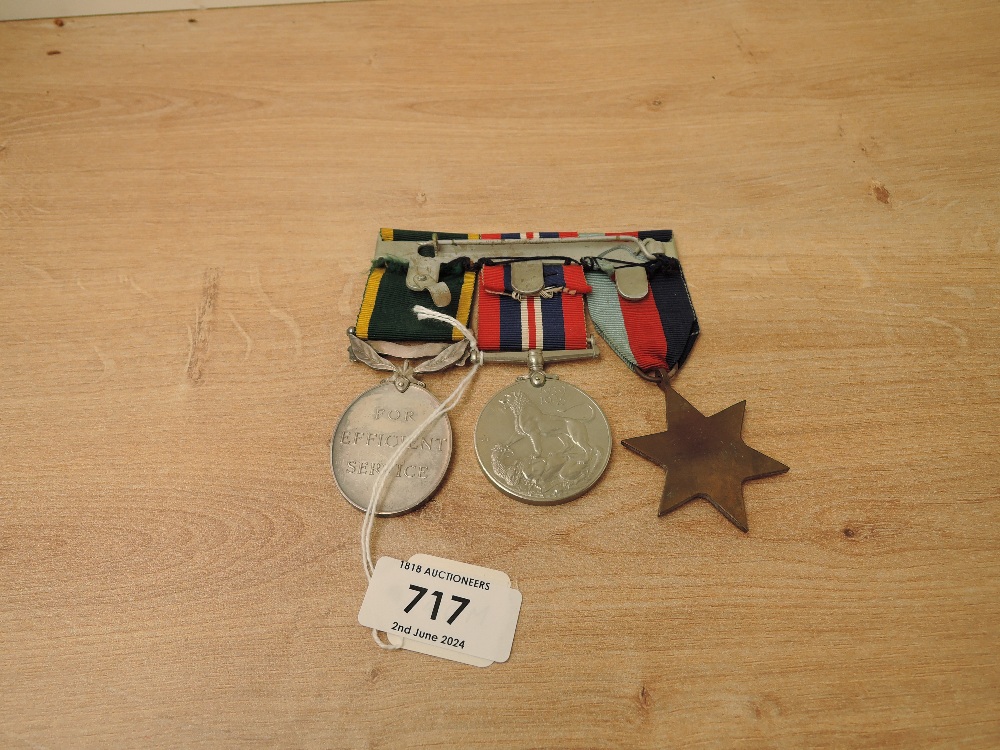 A group of Three WWII Medals to 7339537 PTE.E.FREEMAN R.A.M.C, 1939-45 Star, War Medal 1939-1945 and - Image 2 of 4