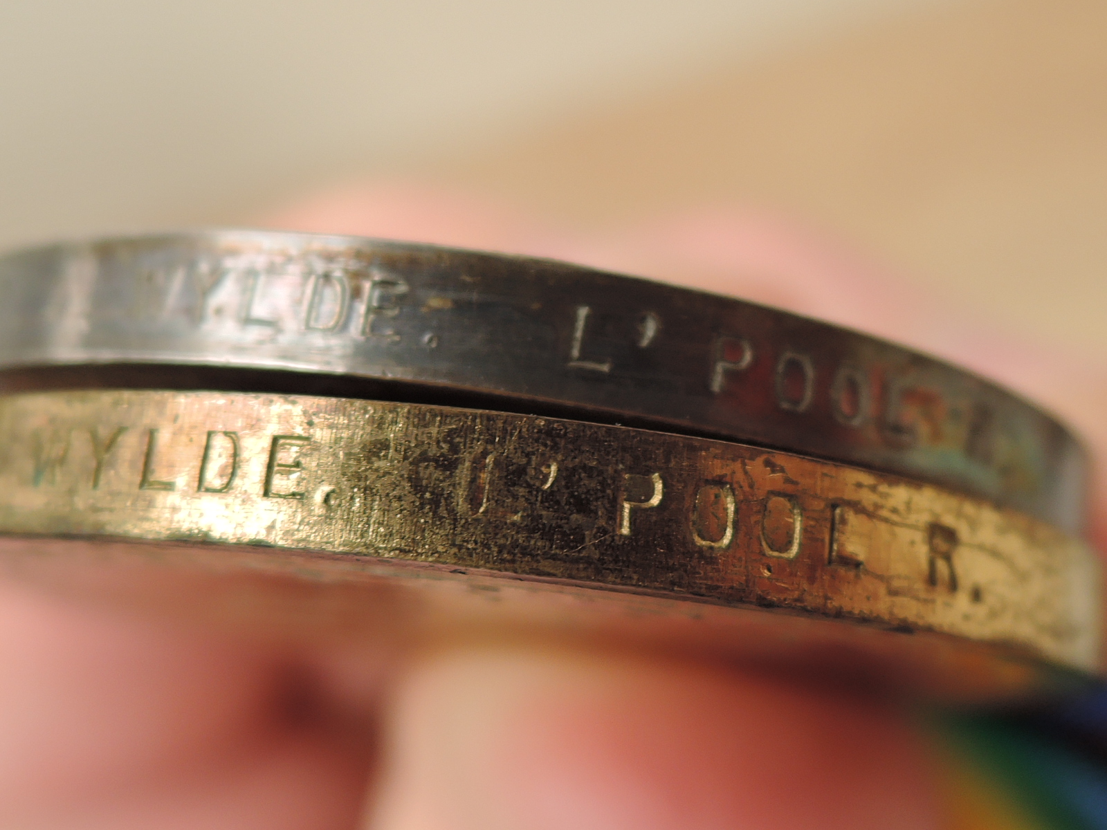 Two Pairs of WWI Medals, War & Victory Medals to 63112 PTE.A.WYLDE.L/POOL.R and 4625 PTE.A.WLYDE. - Image 4 of 6