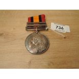 A Queen's South Africa Medal with two clasps, Cape Colony and Orange Free State to 2566 PTE.T.