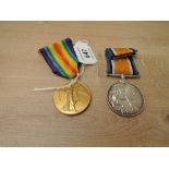 A WWI Medal Pair, War & Victory to 37104 PTE.H.V.HILL.HAMPS.R, both with ribbons