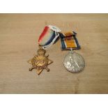 Two WWI Medals, 1914-15 Star to 1549 PTE.J.MILNER.S.LAN.R, War Medal to 33878 PTE.J.MILNER.S.WALES.