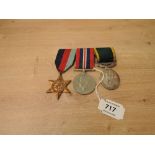 A group of Three WWII Medals to 7339537 PTE.E.FREEMAN R.A.M.C, 1939-45 Star, War Medal 1939-1945 and