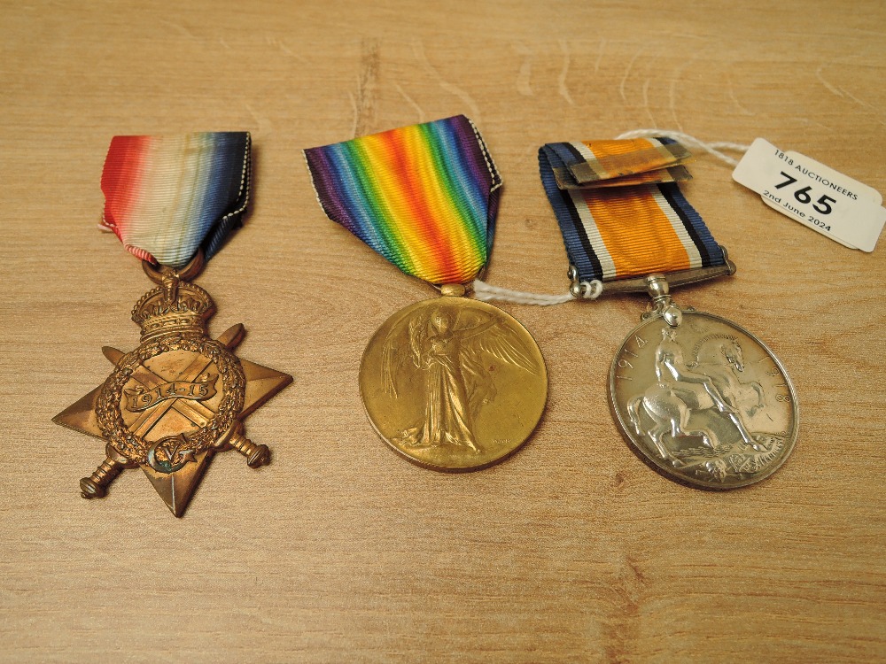 A Trio of WWI Medals to 4530.PTE.J.J.BROOKS.7-LOND.R, 1914-15 Star, War Medal 1914-20 and Victory