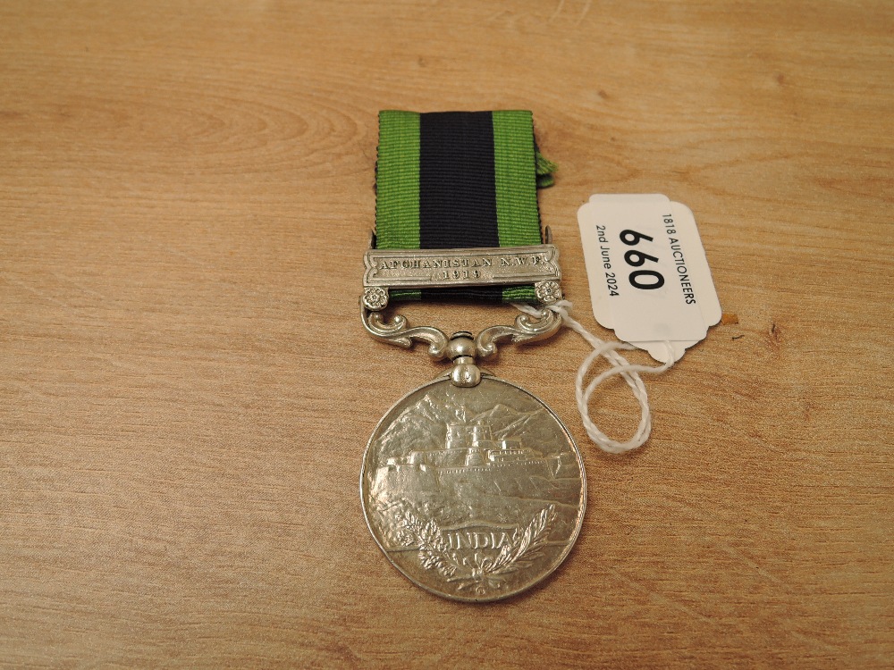 A George V Indian General Service Medal, Kaiser-I-Hind with Afghanistan N.W.F 1919 clasp, Calcutta