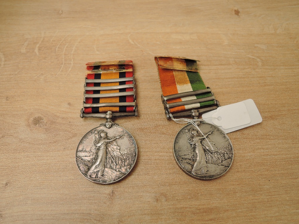 A pair of Queen and King South Africa Medals, Queens Medal with four clasps, Transvaal, Cape Colony, - Image 2 of 4