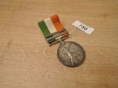 A Edward VII Kings South Africa Medal with two clasps, South Africa 1901 and South Africa 1902 to 97