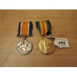 A WWI Pair, War & Victory Medals to M.17635 H.ROBSON.W.MN.2.RN