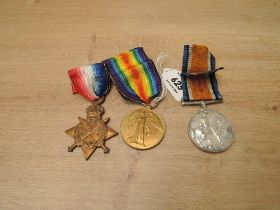 A WWI Medal Trio, 1914-15 Star to 1688 L.CPL.R.LEEMING.DURH.L.I, War Medal & Victory Medal to 1688