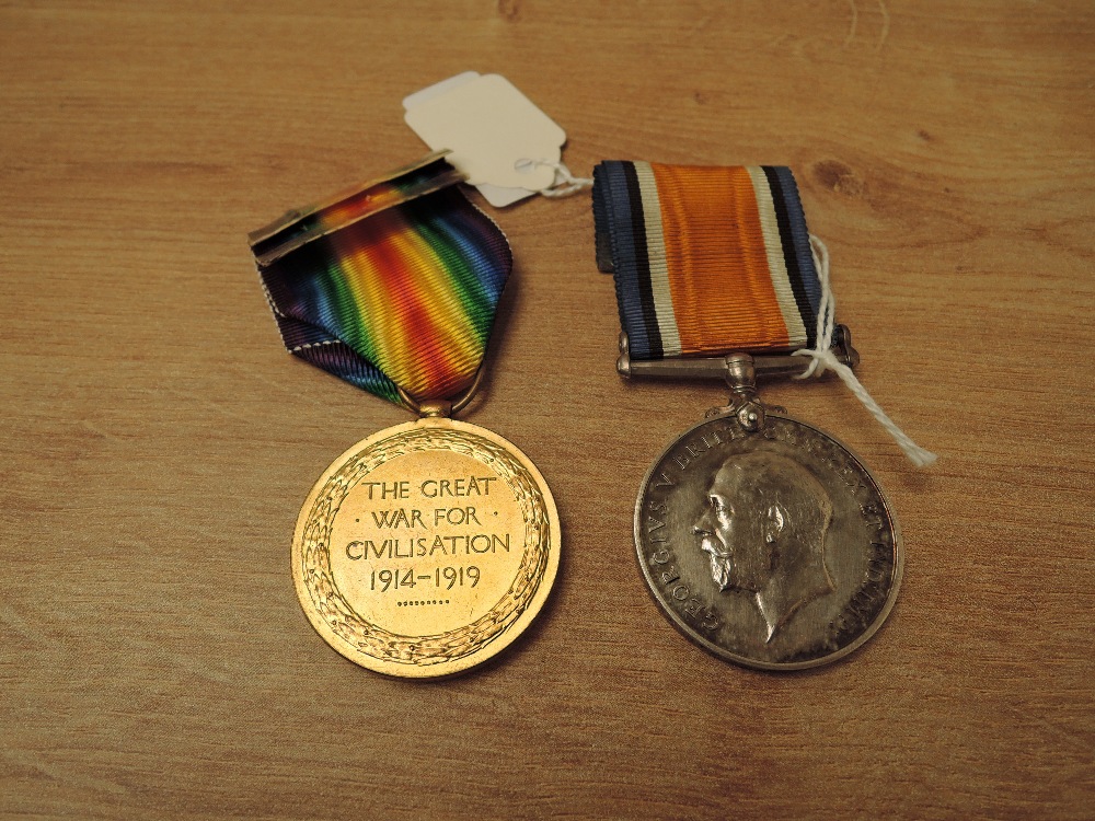 A pair of WWI Medals to R-22654.PTE.W.BROWN.K.R.RIF.C, War Medal 1914-20 and Victory Medal - Image 2 of 4