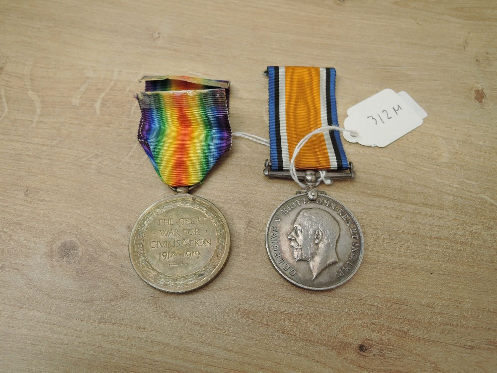 A WWI Medal Pair, War & Victory Medals to GS-16404 PTE.R.H.PEAKER.12-LRS, both with ribbons - Image 2 of 4