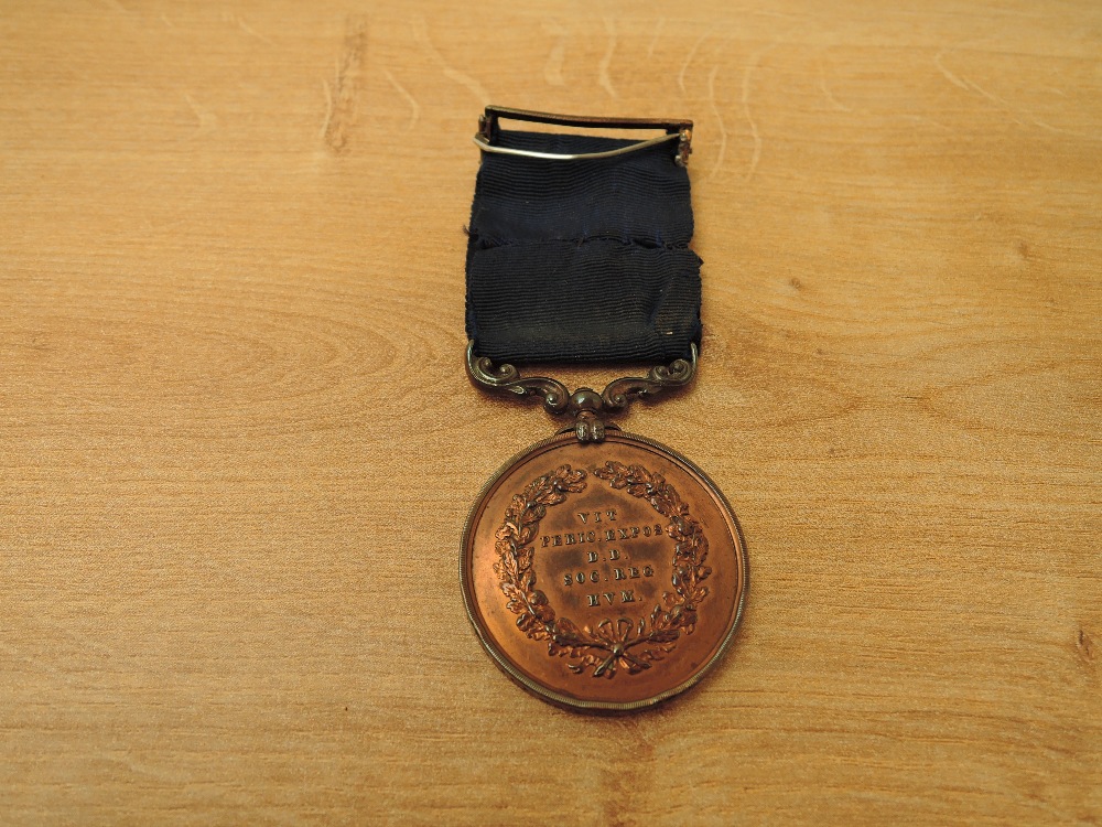A Royal Humane Society Medal (life saving) to HENERY PERRIN 24th OCT 1897, on reverse of medal VIT. - Image 2 of 4
