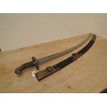 A British Infantry Officers Sword 1803. Hilt broken, decorated blade, maker Runkel?, Solingen,