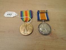 A WWI Medal Pair, War & Victory to 42820 PTE.J.LORT.R.IR.RIF, both with ribbons