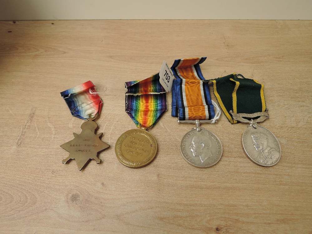 A WWI Group of Four Medals to 6390.C.Q.M.SJT./CAPT.R.PROSE.2/MANCH.R, 1914 Star with 5th Aug-22nd - Image 2 of 6