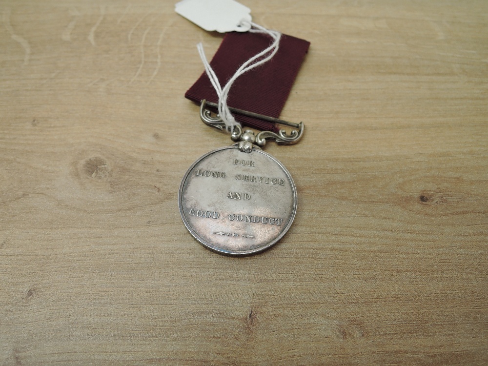 A Queen Victoria Army Long Service & Good Conduct Medal, 1874-1901 to 8 TR SJT.MAGR.H.BARKER.20TH. - Image 2 of 4