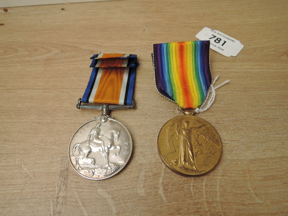 A WWI Medal Pair, War & Victory Medals to 34755.2.A.M A.JACKMAN.R.F.C