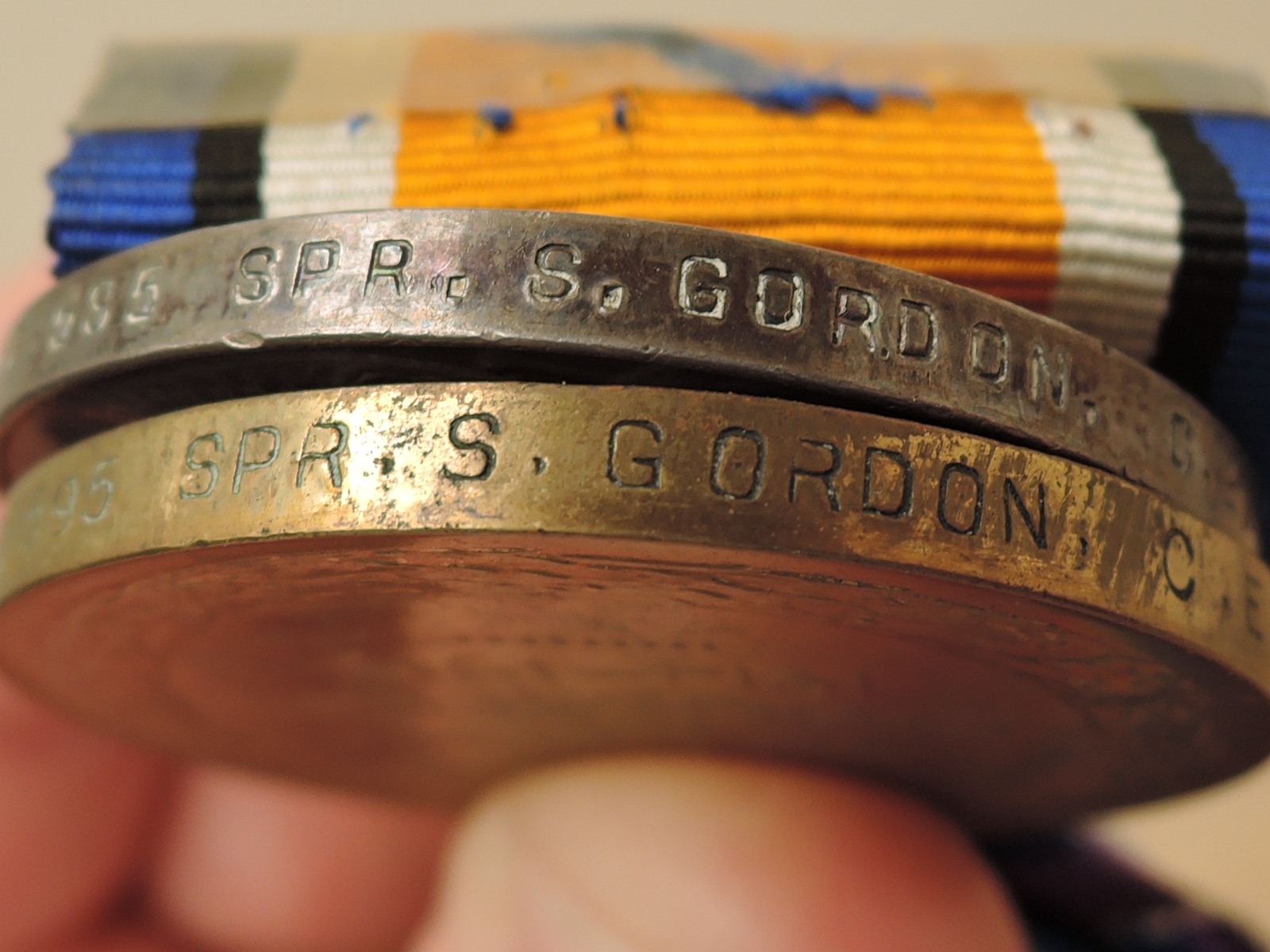 A WWI Pair of Medals to 1078595 SPR.S.GORDON.CANADIAN ENGS, War & Victory Medals, Colonial Troops - Image 4 of 4