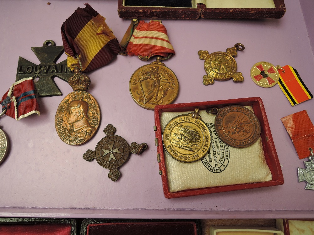 A collection of Medals including DGRA, Italian x2, Queen Elizabeth II Coronation, Louvain, Life - Image 3 of 5